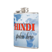 Hindi spricht hier trübe Erde Flachmann (Links)