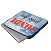 Hindi spricht hier trübe Erde Laptopschutzhülle (Vorne Knopf)
