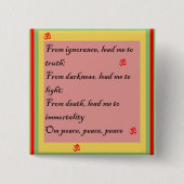 Hindische Beschwörungsformel OM Button (Vorderseite)