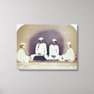 Hindische Brahmins in Delhi, 19. Jahrhundert Leinwanddruck