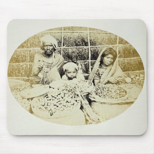 Hindische Gemüse-und Frucht-Verkäufer in Madras, Mousepad (Vorne)