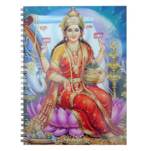 Hindische Göttin Lakshmi Devi Notizblock