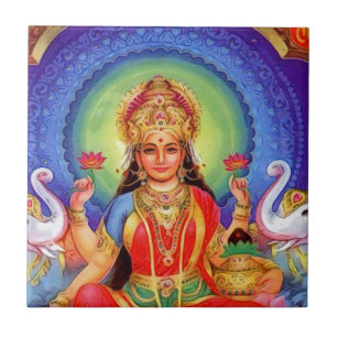 Hindische Göttin Lakshmi Maa Fliese