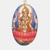 Hindische Göttin Laxmi Devi Mata Keramik Ornament (Links)