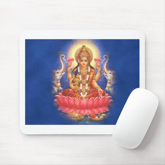 Hindische Göttin Laxmi Devi Mata Mousepad (Mit Mouse)