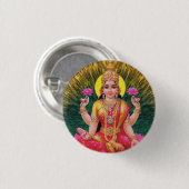 Hindische Göttin Saraswati Button (Vorne & Hinten)