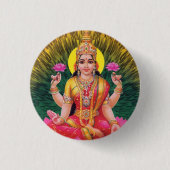 Hindische Göttin Saraswati Button (Vorderseite)