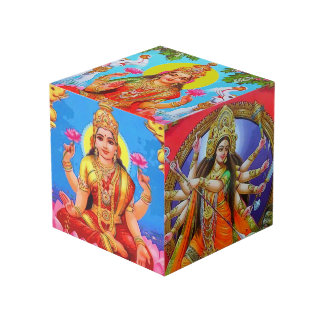 Hindische Göttinnen Lakshmi Durga Saraswati Würfel