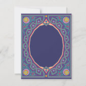 Hindische moslemische indische Hochzeit oder Einladung (Rückseite)