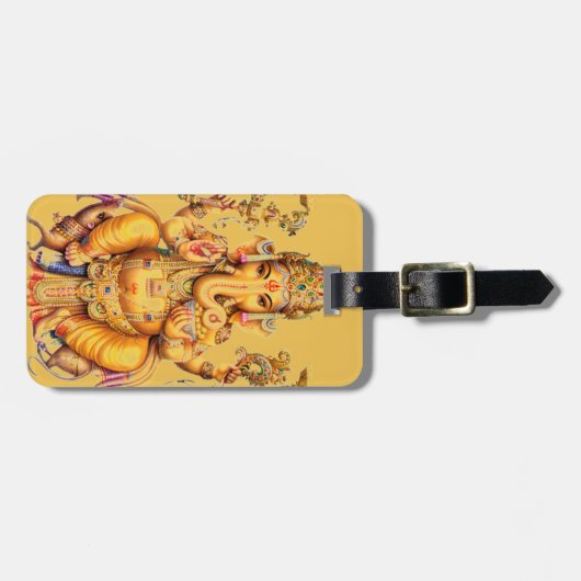 HINDISCHER GOTT GANESH GEPÄCKANHÄNGER (Vorderseite horizontal)