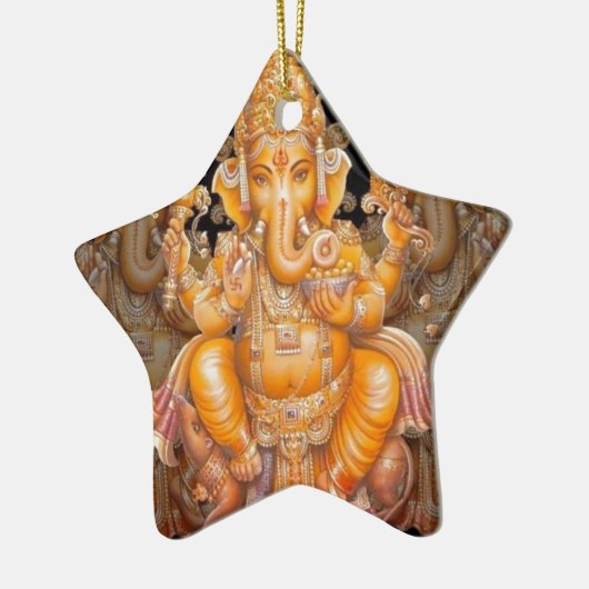 Hindischer Gott Ganesh Keramikornament (Links)