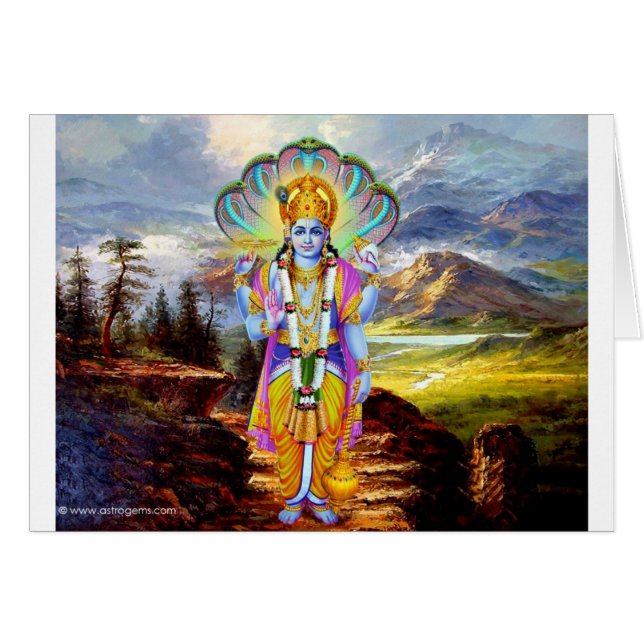 HINDISCHER GOTT VISHNU (Vorderseite (Horizontal))