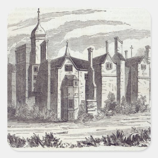 Hindlip Hall Quadratischer Aufkleber (Vorderseite)
