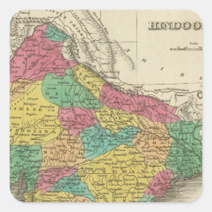 Hindoostan 3 quadratischer aufkleber