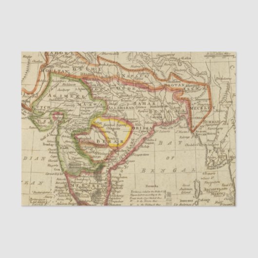 Hindoostan oder Indien Seidenpapier (Vorderseite)