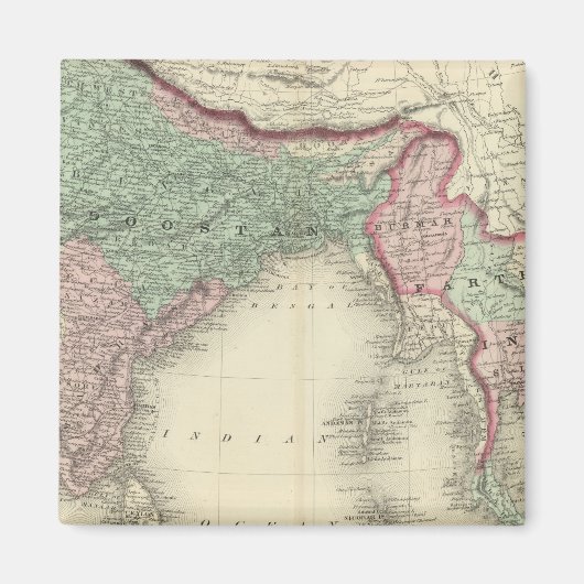 Hindoostan und Farther India Magnet (Vorne)