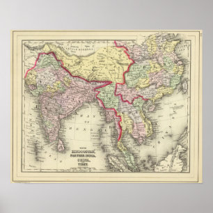 Hindoostan, weiteres Indien, China, Tibet Poster