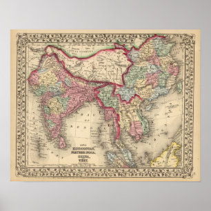 Hindoostan, weiteres Indien, China, Tibet Poster