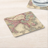 Hindoostan, weiteres Indien, China, Tibet Rechteckiger Pappuntersetzer (angewinkelt)