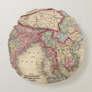 Hindoostan, weiteres Indien, China, Tibet Rundes Kissen