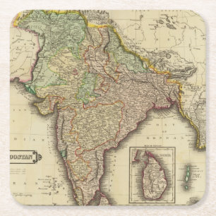 Hindostan 2 rechteckiger pappuntersetzer