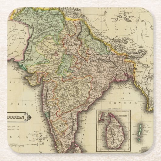 Hindostan 2 rechteckiger pappuntersetzer (Vorderseite)