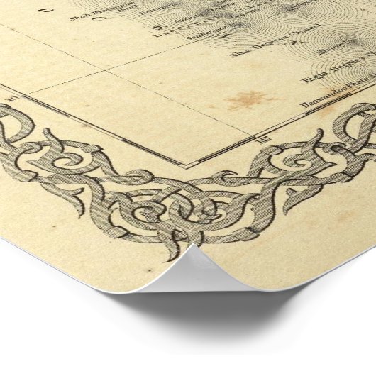 Hindostan oder Britisches Indien Poster (Ecke)