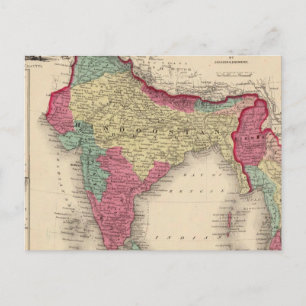 Hindostan oder Britisches Indien Postkarte