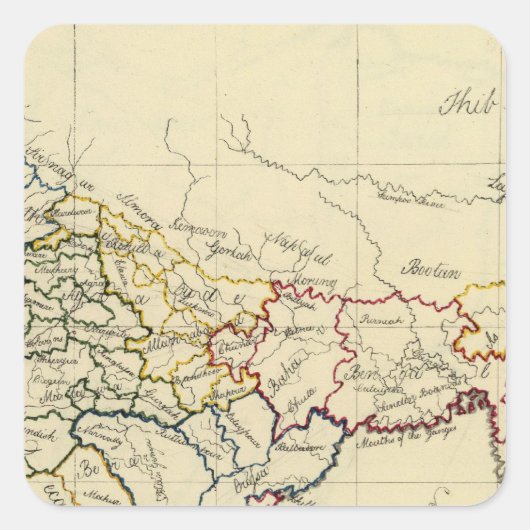 Hindostan Quadratischer Aufkleber (Vorderseite)