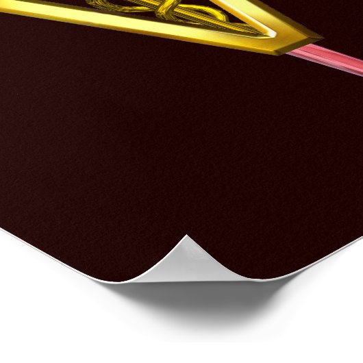 Hindquartier/CADUCEUS VETERINÄRSYMBOL Poster (Ecke)