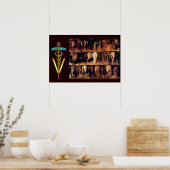 Hindquartier/CADUCEUS VETERINÄRSYMBOL Poster (Küche)