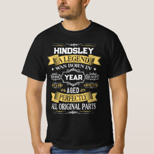 HINDSLEY Eine Legende wurde im Jahr geboren T-Shirt
