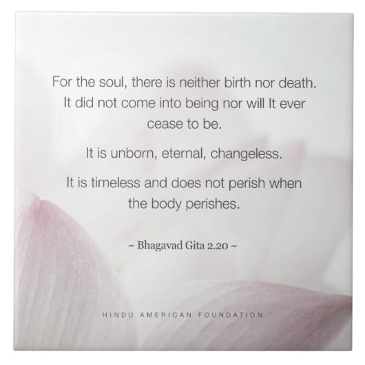 Hindu Bereavement Keepake Fliese (Vorderseite)