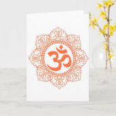 HINDU - BUDDHA SYMBOLS OM,OHM KARTE (Gelbe Blume)