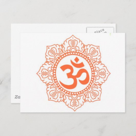 HINDU - BUDDHA SYMBOLS OM,OHM POSTKARTE (Vorne/Hinten)
