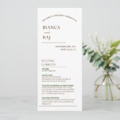 HINDU CEREMONY WEDING PROGRAMM (Stehend Vorderseite)