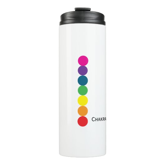 Hindu Chakra Meditation – Minimalist design Thermosbecher (Vorderseite)