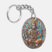 Hindu Deity Protection Hanuman, Spirituelle Energi Schlüsselanhänger (Vorderseite links)