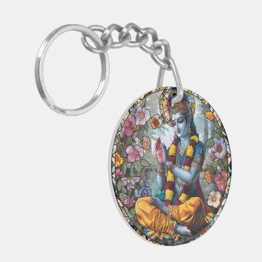 Hindu Deity Protection Schlüsselanhänger, Krishna Schlüsselanhänger (Vorderseite links)