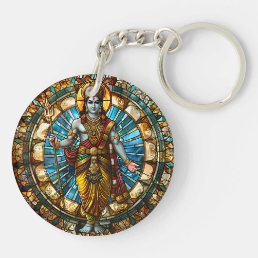 Hindu Deity Protection Schlüsselanhänger, Krishna Schlüsselanhänger (Rückseite)