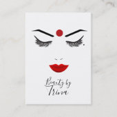 Hindu Dot Beauty Face Lashes & Packages Makeup Visitenkarte (Vorderseite)
