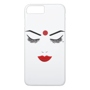 Hindu Dot Beauty Gesicht Wimpern & Rote Lippen Mak Case-Mate iPhone Hülle