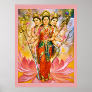 Hindu Drei Goddesses große Leinwand drucken Poster