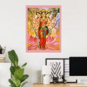 Hindu Drei Goddesses große Leinwand drucken Poster (Heimbüro)