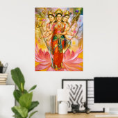 Hindu Drei Goddesses große Leinwand drucken Poster (Heimbüro)