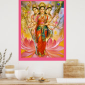 Hindu Drei Goddesses große Leinwand drucken Poster (Küche)