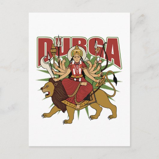 Hindu Durga Postkarte (Vorderseite)