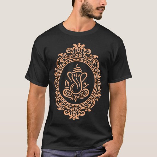 Hindu Elephant God Lord Ganesha Elephant Face Yogi T-Shirt (Vorderseite)