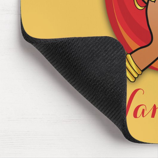 Hindu Frau mit Kopf Scarf Gruß in Namaste Mousepad (Ecke)