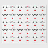 Hindu Frau Schwarz-weiß Red Bindi Mark Geschenkpapier (Flach)